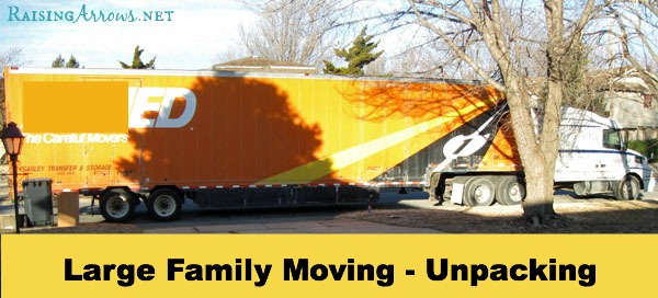 Large Family Moving Series {unpacking} | RaisingArrows.net