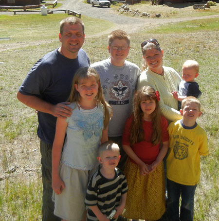 Family photo in Colorado