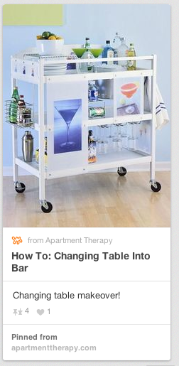 cart from a changing table