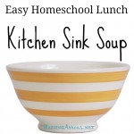 Kitchen Sink Soup - because it includes everything BUT the kitchen sink! This is a grab and go lunch - video included! (and yes, I should have named it something else, but this is what we call it - weird as it is!) | RaisingArrows.net