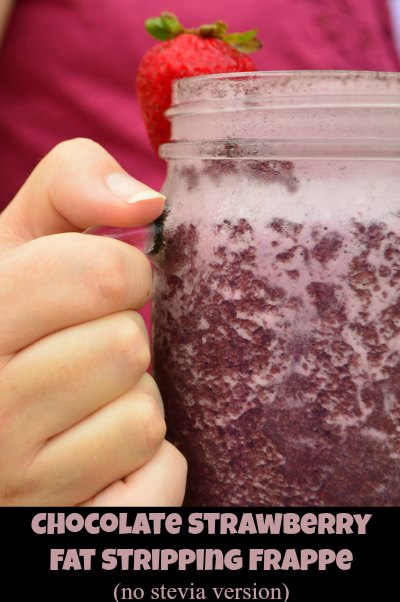 Chocolate Strawberry Fat Stripping Frappe (no stevia version) | RaisingArrows.net