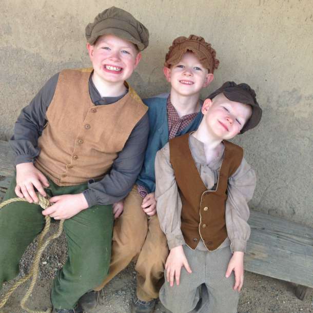 Boys in historical costumes for film about Westward Expansion | RaisingArrows.net