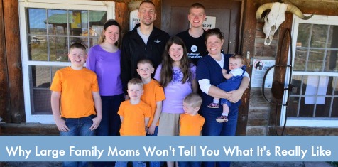 You think large family moms have it all together, but what if you found out large family moms are just like you?
