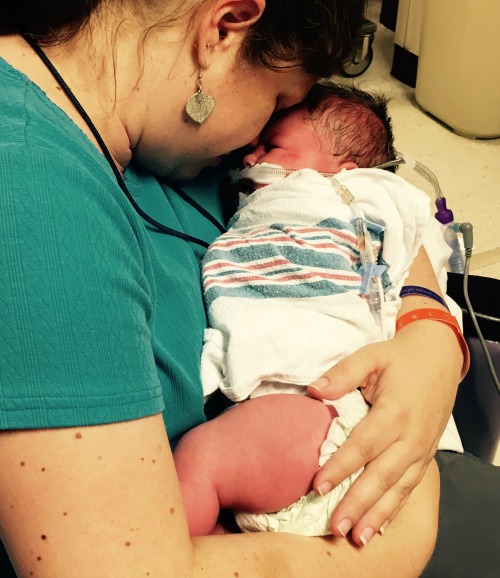 First time holding baby after NICU stay
