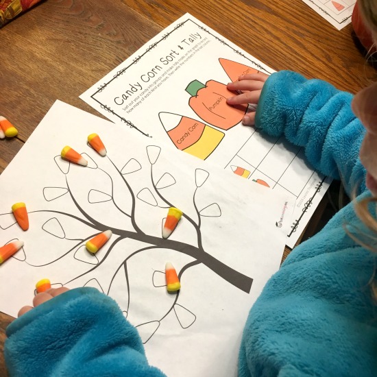 Candy Corn Worksheets from this week's Large Family Homeschooling Week in Review