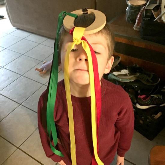 Fall Ribbon Ring Craft from this week's Large Family Homeschooling Week in Review