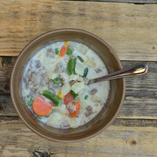 This rich, creamy soup is my comfort food! Creamy Sausage Vegetable Soup!