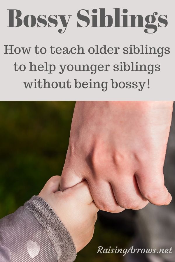 Rules and advice for teaching older siblings to help their younger siblings without being bossy.