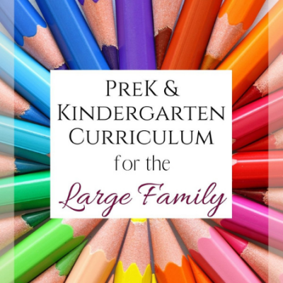 Preschool and Kindergarten Homeschool Curriculum Picks for the Large Family