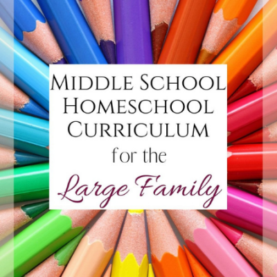 Middle School Homeschool Curriculum for the Large Family