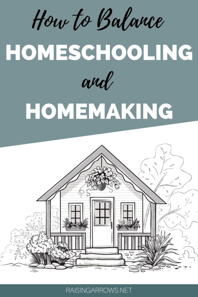 How do you find time to clean the house while you homeschool? Keep up on the housework and schoolwork with these routines and systems!